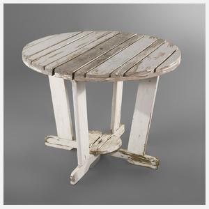 Runder Gartenklapptisch