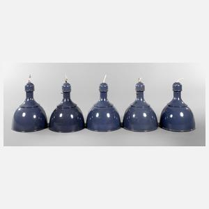 Fünf Industrielampen