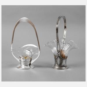 WMF Geislingen zwei Jugendstilkörbchen