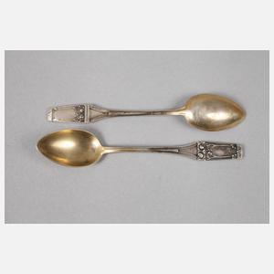 Bruckmann sechs Mokkalöffel Jugendstil