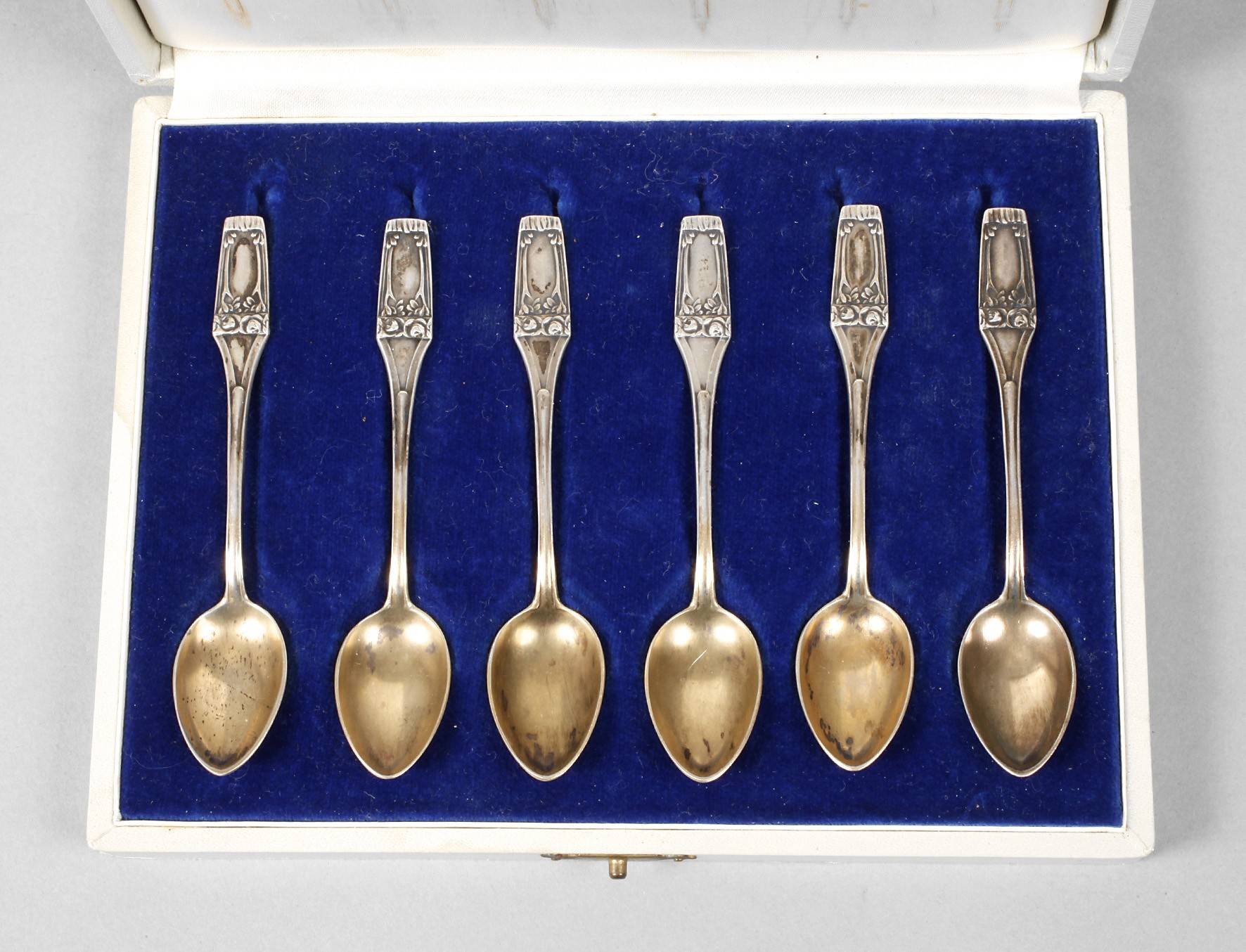 Bruckmann sechs Mokkalöffel Jugendstil