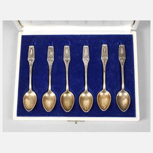 Bruckmann sechs Mokkalöffel Jugendstil