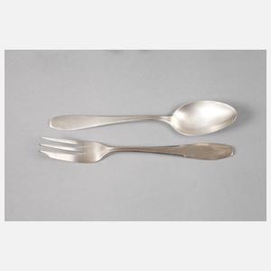 Richard Riemerschmid sechs Kaffeelöffel und sechs Kuchengabeln