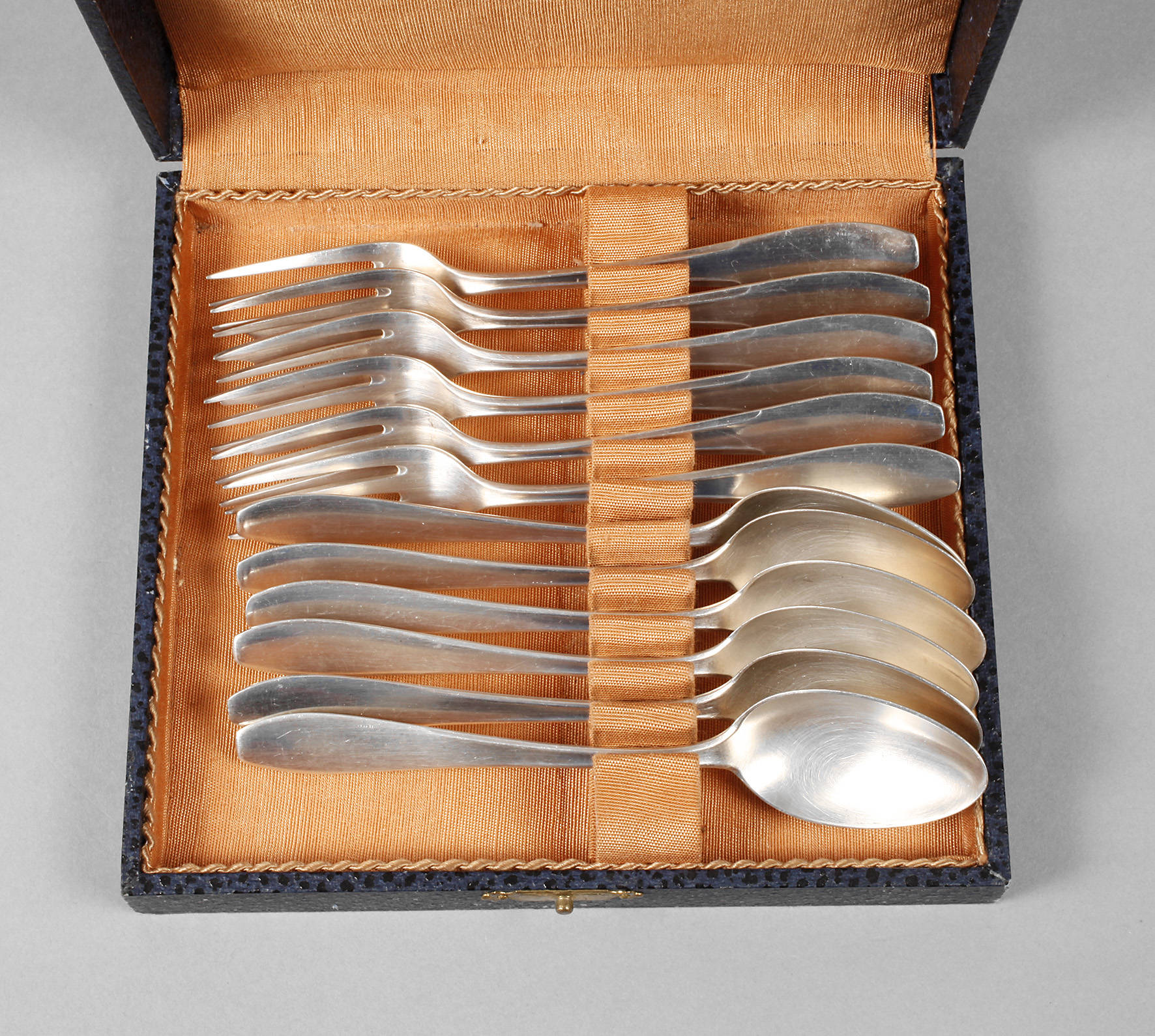 Richard Riemerschmid sechs Kaffeelöffel und sechs Kuchengabeln