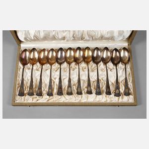 Zwölf Silberlöffel Jugendstil