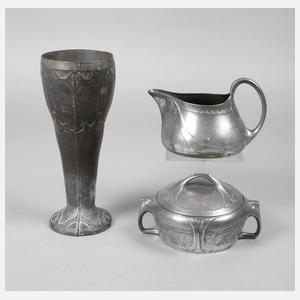 Albin Müller drei Teile Jugendstil