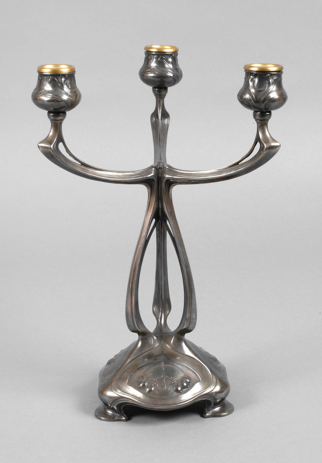 Dreiflammiger Jugendstilleuchter