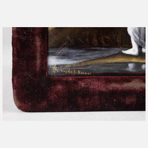 Frankreich Emailbildplatte Jugendstil