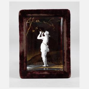 Frankreich Emailbildplatte Jugendstil