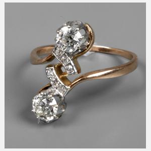 Damenring mit Brillantbesatz von ca. 1 ct
