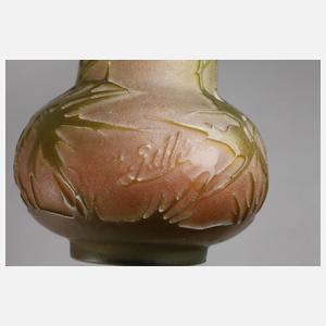 Émile Gallé Jugendstilvase Disteldekor