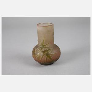 Émile Gallé Jugendstilvase Disteldekor