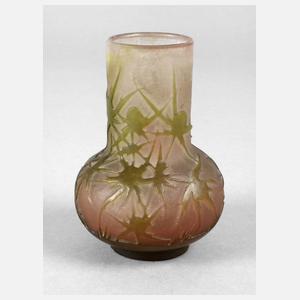 Émile Gallé Jugendstilvase Disteldekor