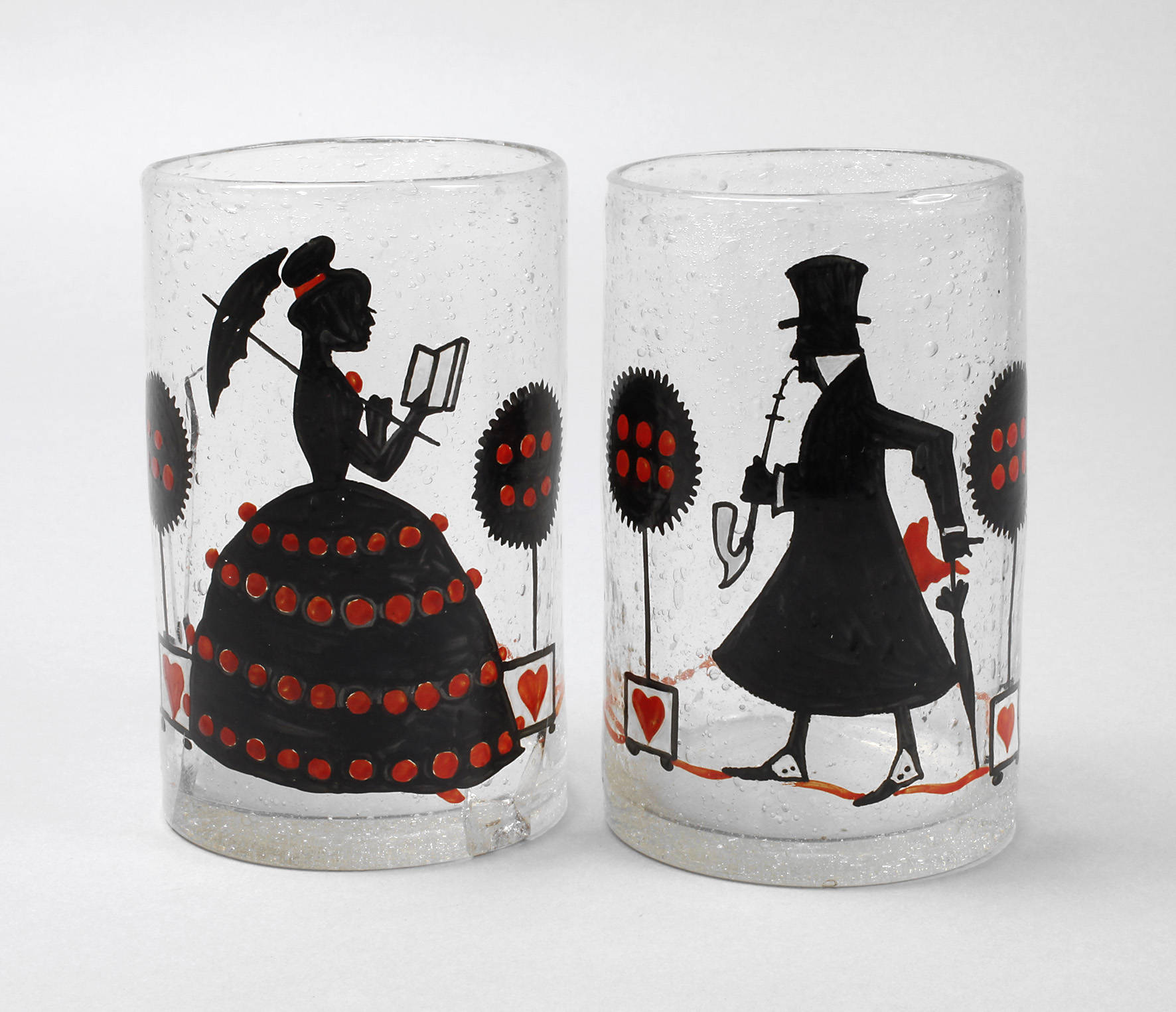 Zwei Trinkgläser Franz Ringer attr.