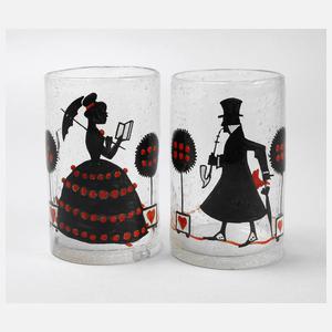 Zwei Trinkgläser Franz Ringer attr.