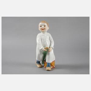 Meissen ”Kind, auf einem Stecken reitend”