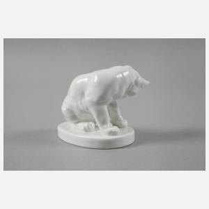 Meissen ”Junge Katze, sich putzend”