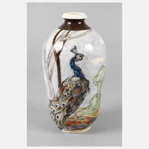Jugendstilvase mit Pfau