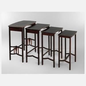 Vier Satztische Art déco