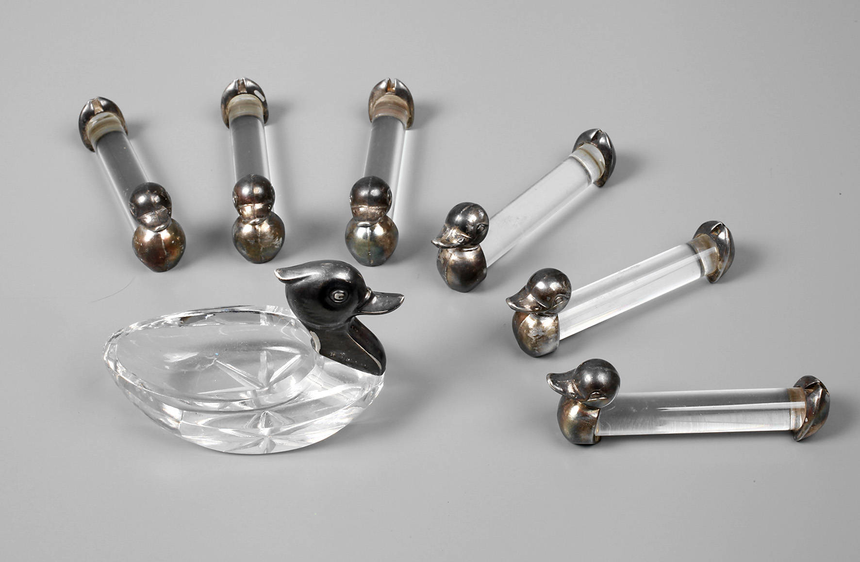 Saliere und Messerbänkchen Art déco