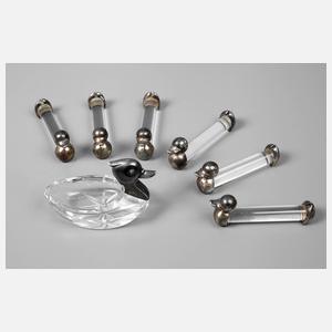 Saliere und Messerbänkchen Art déco