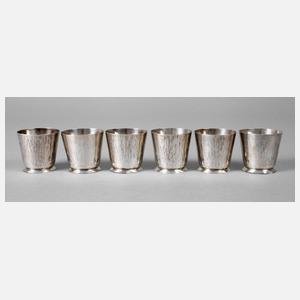 Sechs Silberbecher Wilm Berlin