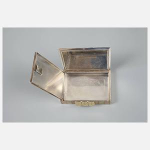 Silber Puderdose Art déco