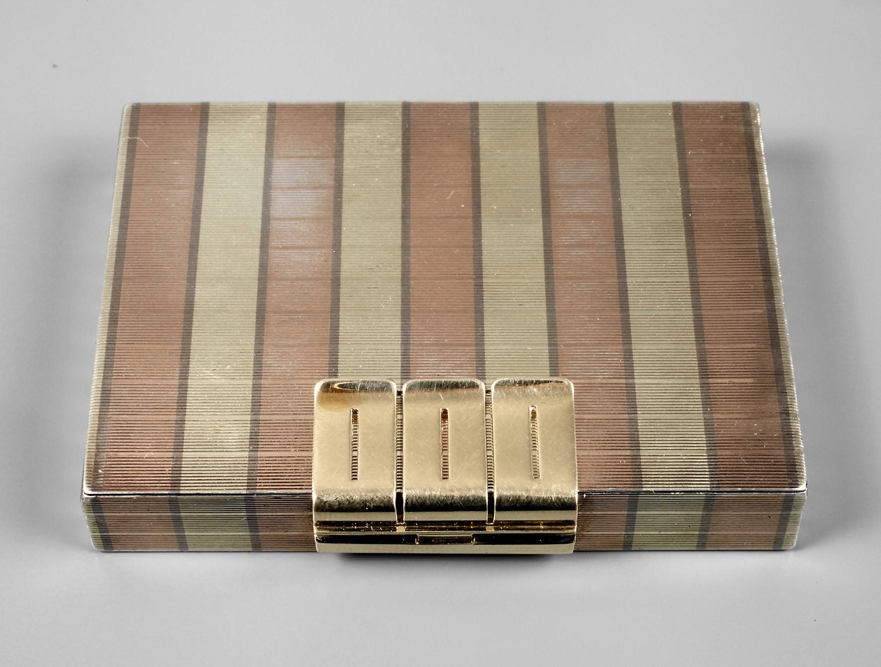 Silber Puderdose Art déco