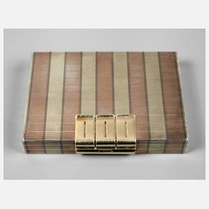 Silber Puderdose Art déco