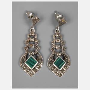 Paar Ohrhänger mit Steinbesatz