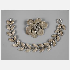 Theodor Fahrner Brosche und Armband