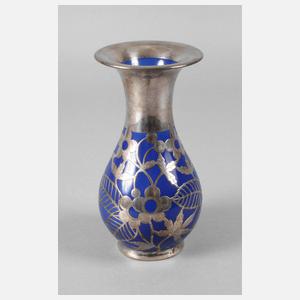 Spahr & Co. Vase mit Silberoverlay