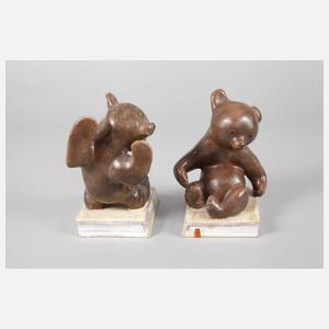 Paar Buchstützen Leopold Anzengruber