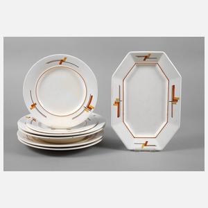 Wächtersbach sieben Teile Art déco