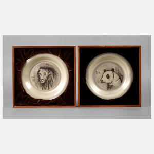 Zwei Silberteller Bernhard Buffet