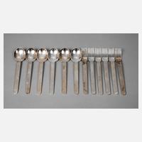 Sechs Löffel und Gabeln modernes Design111