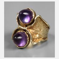 Designerring mit Amethysten111