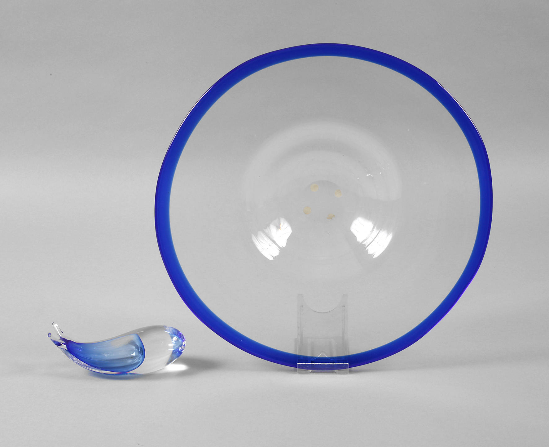 Schweden Schale und Schnecke Studioglas