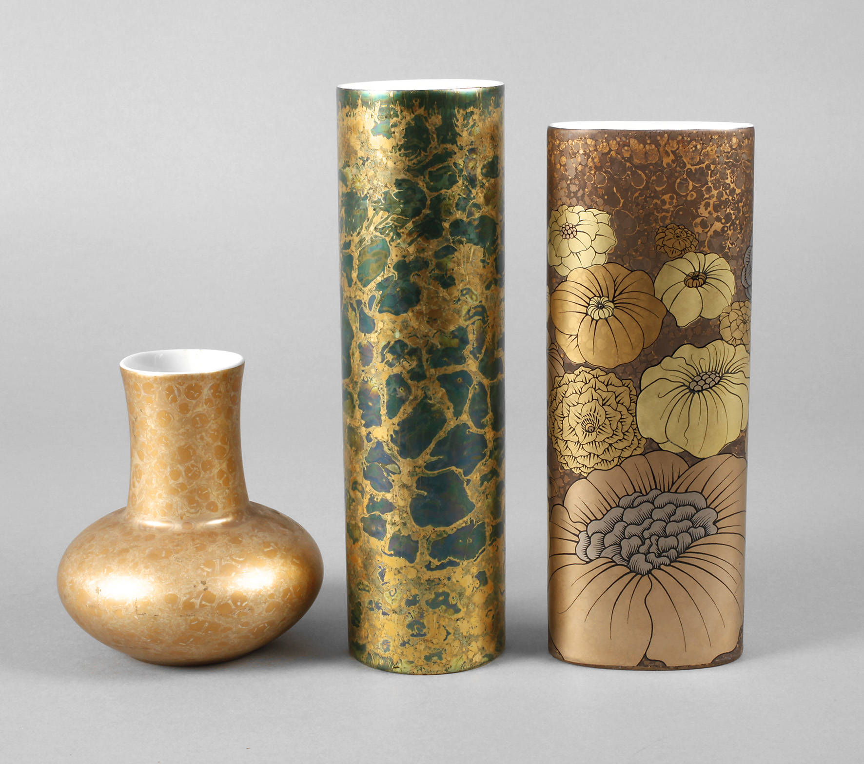 Rosenthal drei Vasen Golddekor