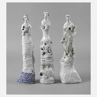 Royal Dux Böhmen drei figürliche Stelen111