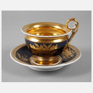 Giesshübel Böhmen Vitrinentasse Früchtedekor