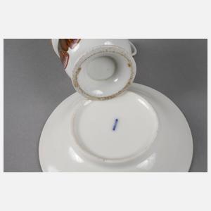 Althaldensleben Vitrinentasse Schmetterlingsdekor