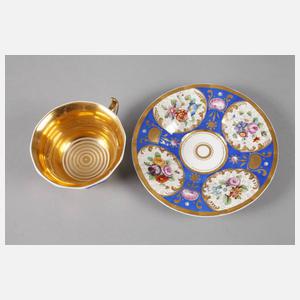 KPM Berlin Vitrinentasse ”Blumenbukett”