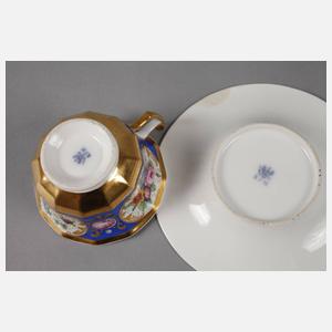 KPM Berlin Vitrinentasse ”Blumenbukett”