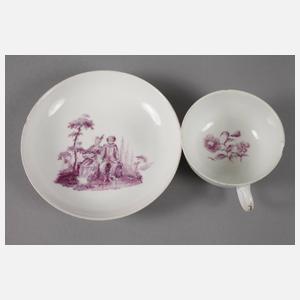 Meissen Tasse Purpurmalerei