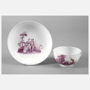 Meissen Tasse Purpurmalerei