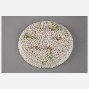 Meissen Deckelterrine mit Unterschale Schneeballendekor