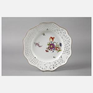 Meissen zwei Teller ”Brühl'scher Durchbruch”