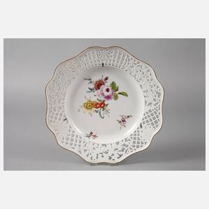 Meissen zwei Teller ”Brühl'scher Durchbruch”