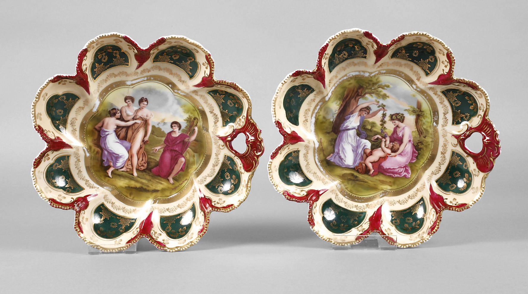 Schlegelmilch Suhl Paar Prunkschalen